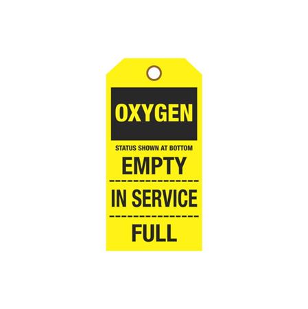 Cylinder Tags - Oxygen Sign